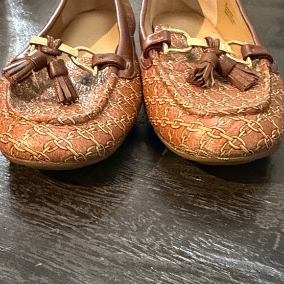 Talbots Brown and Tan Loafers with Tassel Accent - Picture 6 of 8
